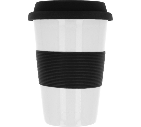 Ceramic mug w/ lid and sleeve